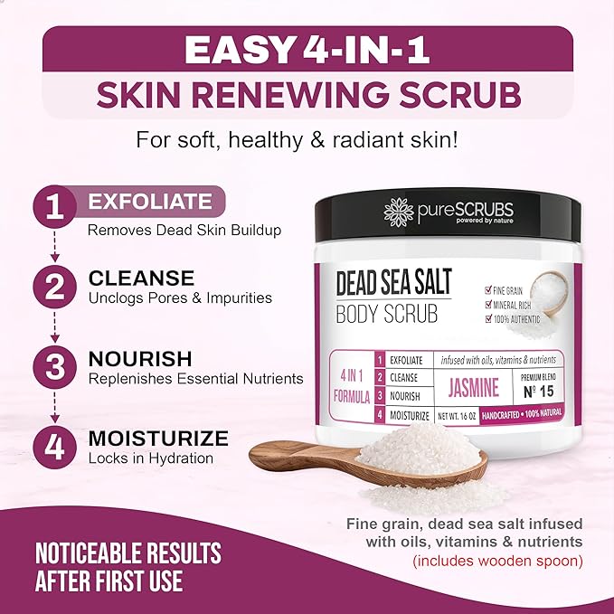 pureSCRUBS Premium Jasmine Body Scrub Set - Image 3
