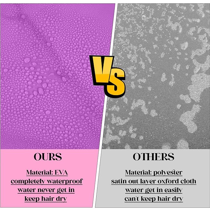 2 Pcs Large Shower Cap for Braids, Extra Long Shower Cap for Women Long Hair & - Image 6