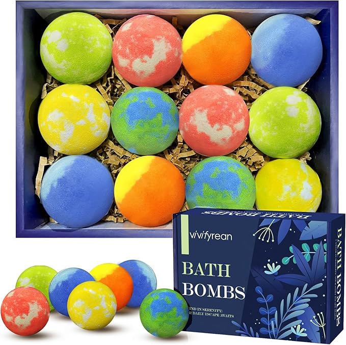Bath Bombs for Men, Organic Bath Bombs, Anniversary Birthday Gift Set, Natural by Unknown