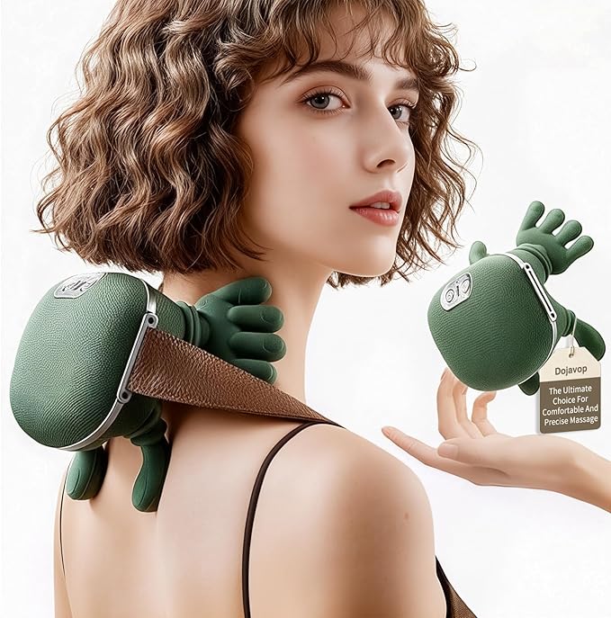 Neck Massager with Heat for Pain Relief Deep Tissue Cordless Neck and Shoulder by Dojavop