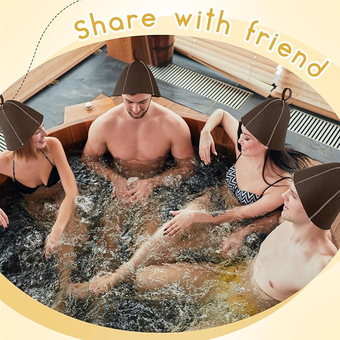 JaGely Sauna Hat for Men Women Sauna Hat Vaporarium Cap Russian Banya Cap for - Image 4