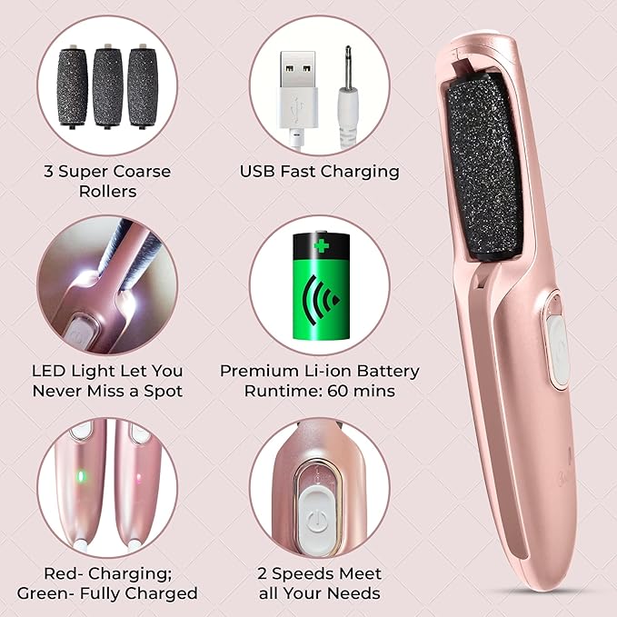 Powerful Electric Callus Remover Wand – Rechargeable Foot File, Grinder & - Image 2