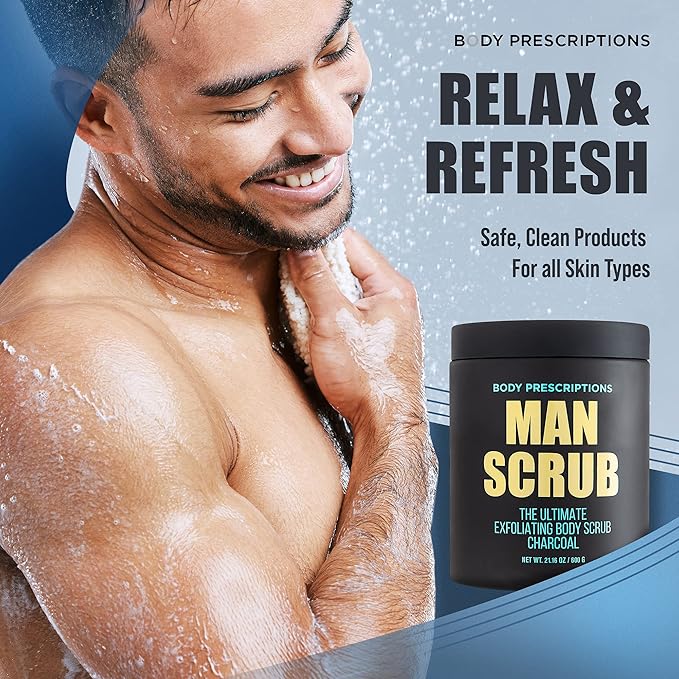 Body Prescriptions Men’s Exfoliating Body Scrub – Ultimate Skin Cleansing Wash - Image 4