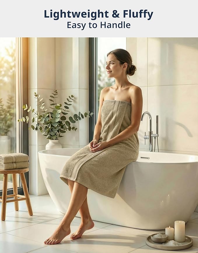 LANE LINEN 100% Cotton Bath Towels Set of 4 - Image 2