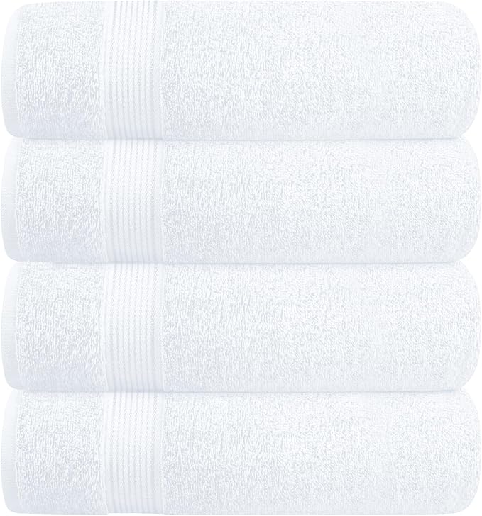BELZZI Home Ultra Soft 4 Pack Oversized Bath Towel Set 27x54, Cotton Compact by Unknown