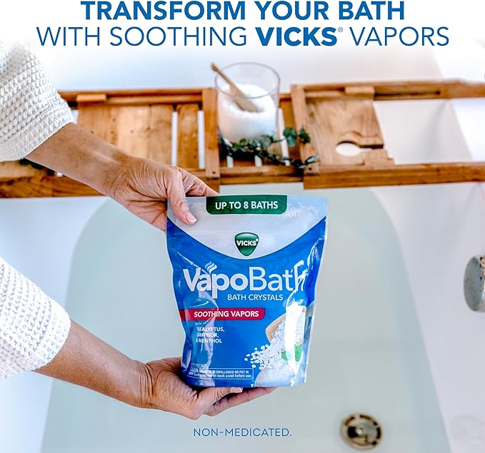 Vicks VapoBath, Bath Crystals, Soothing Non-Medicated Vicks Vapors, Refreshing - Image 2