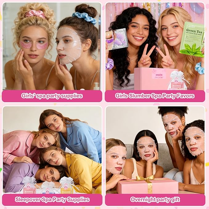 110 PCS Spa Party Supplies for Girls, Includes Face Masks, Hand Cream, Lip Balm - Image 7
