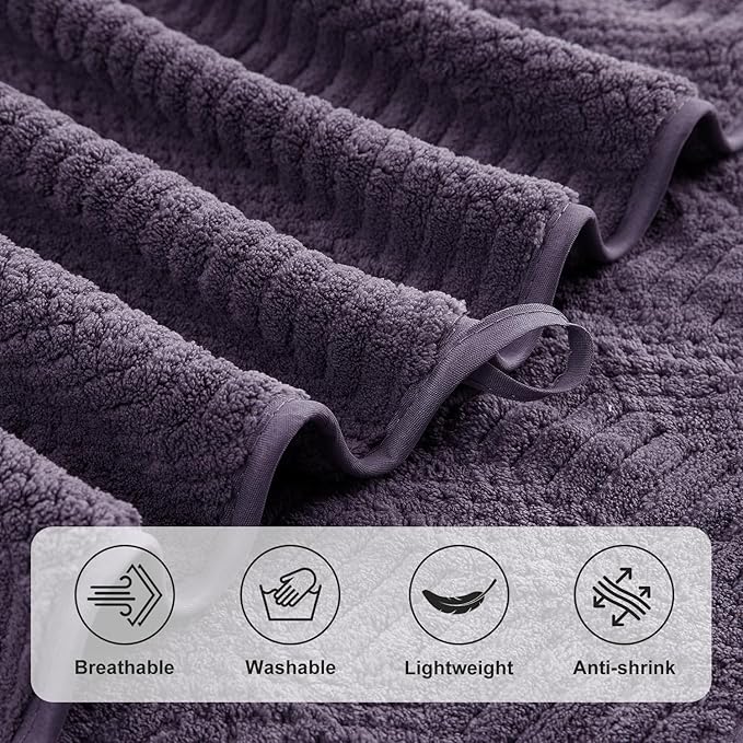 Ycosy 4 Pack Extra Large Microfiber Bath Towels Set, 35x70 inches, Less Lint - Image 9
