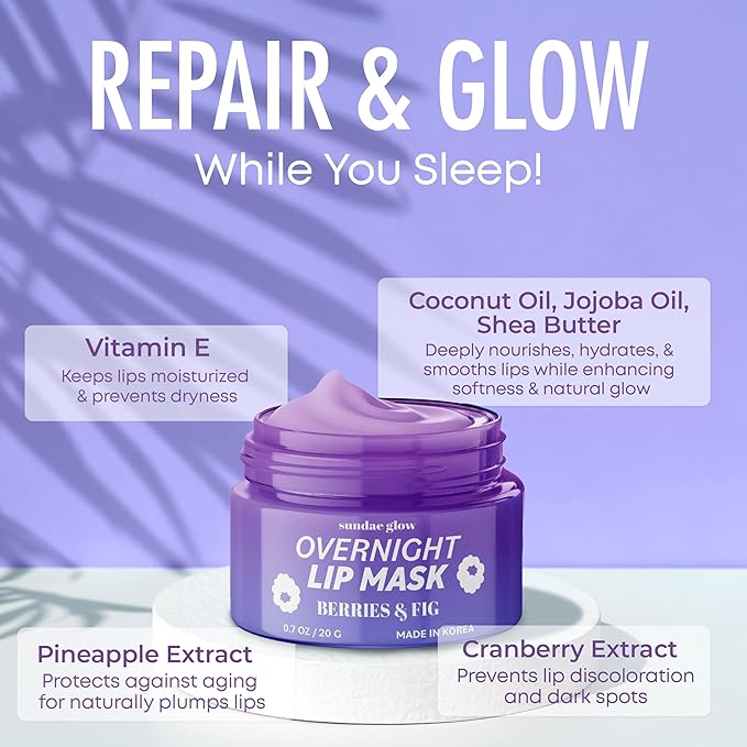 Lip Mask with Berries & Fig – Overnight Lip Repair, Intense Hydration & - Image 4