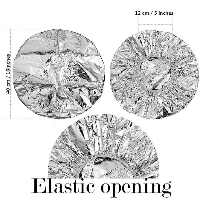 12 Pieces Deep Conditioning Caps Aluminum Foil Reusable Hair Processing Hair - Image 3