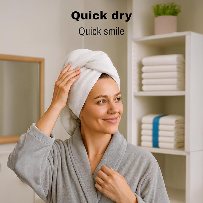 JMR White Bath Towels Bulk Pack of 12 - Image 2