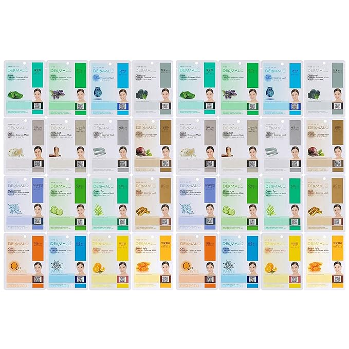 DERMAL 32 Combo Pack Made in Korea Facial Mask – 20+ Years of K-Beauty by DERMAL