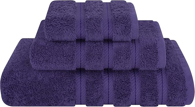American Soft Linen Premium 3 Piece Towel Set, 1 Bath Towel 1 Hand Towel 1 by AmericanSoftLinen