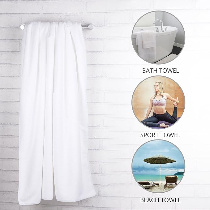 JML Large Bath Towels Set of 2, Lightweight, Lint-Free Microfiber Fleece - Image 9