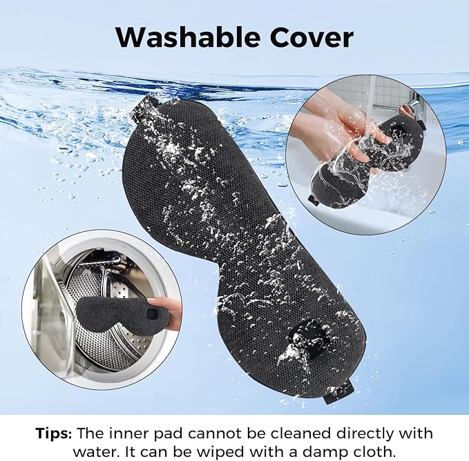 Heated Eye Mask for Dry Eyes, Cordless Warm Eye Compress, 4 Heat Levels - Image 7