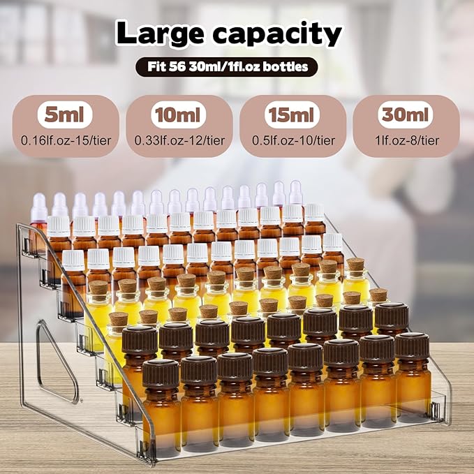 YEXEXINM 2 Pack 7 Tier Essential Oil Organizer, Essential Oil Storage Shelf - Image 5