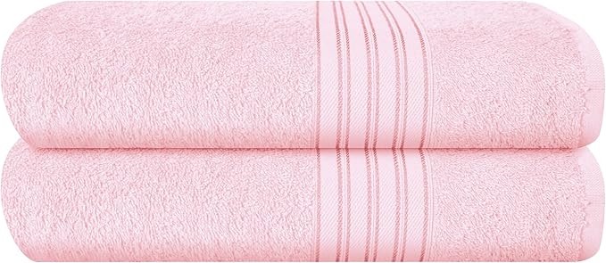 BOUTIQUO 100% Cotton 2 Pack Bath Towel Set 28x55 inches, Eco-Friendly Large by BOUTIQUO