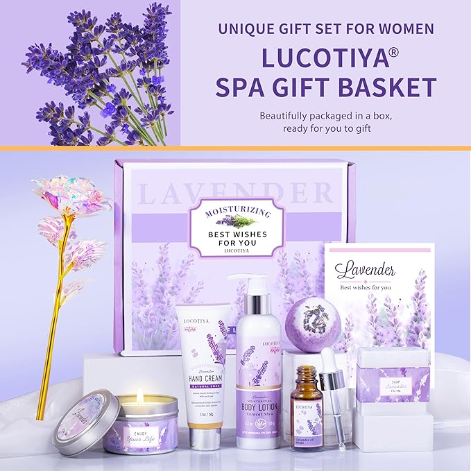Lavender Spa Bath and Body Gift Set - Image 3