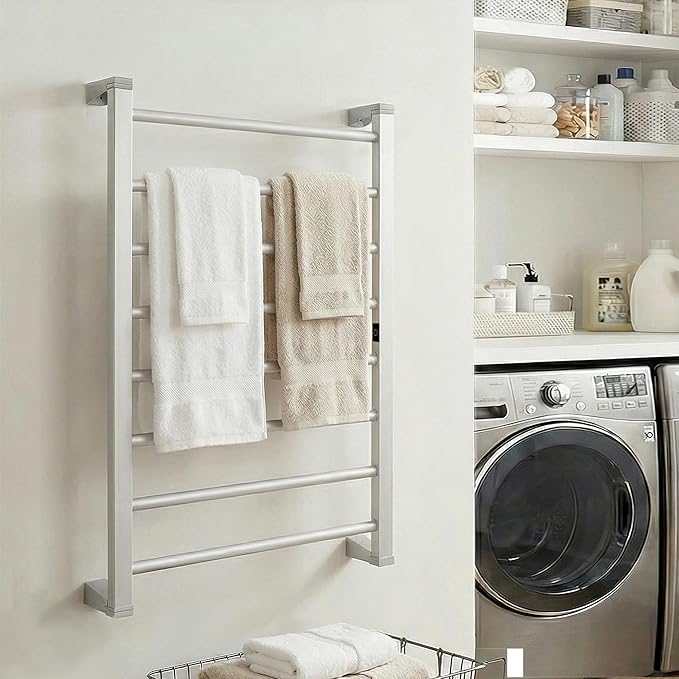 Heated Towel Rack with Timer, 8-Bar Electric Towel Warmer - Image 7