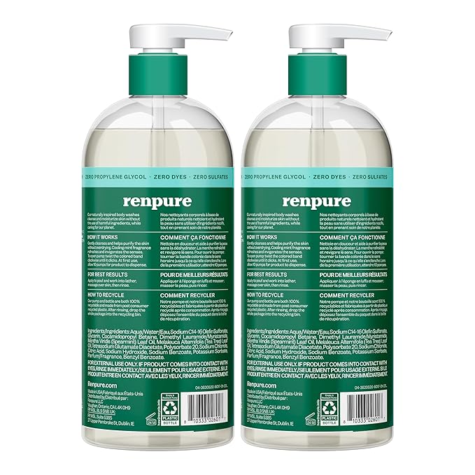 RENPURE Tea Tree & Mint Body Wash - Image 2