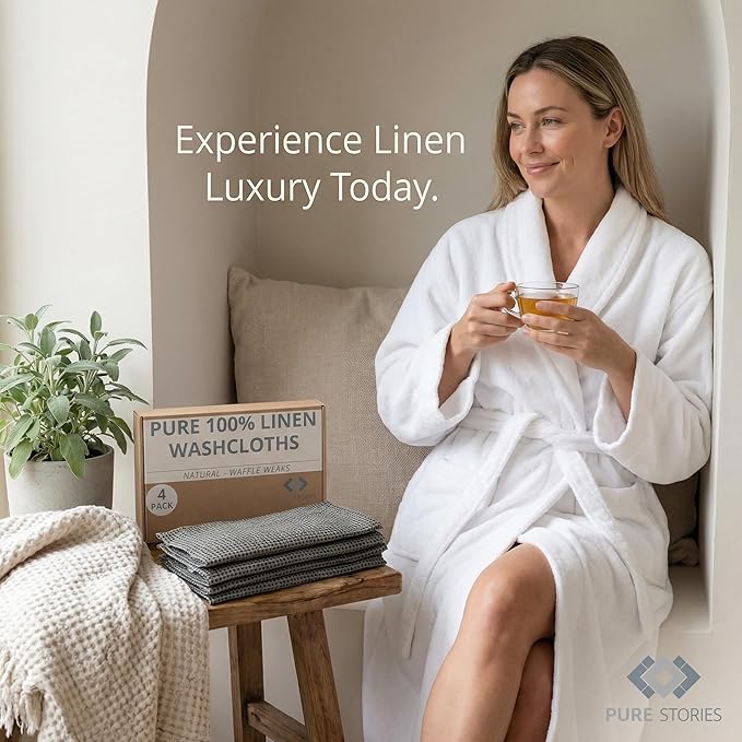 100% Flax Linen Washcloths - Image 6