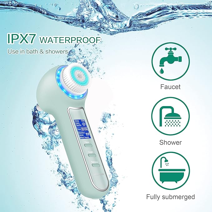 UMICKOO Face Scrubber Exfoliator, Facial Cleansing Brush Waterproof - Image 5