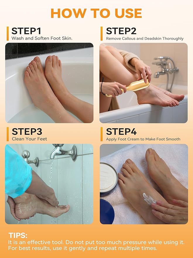 Beyond The Cream Veins Grain Foot File, Nano Glass Foot File, Hard Skin Callus - Image 7