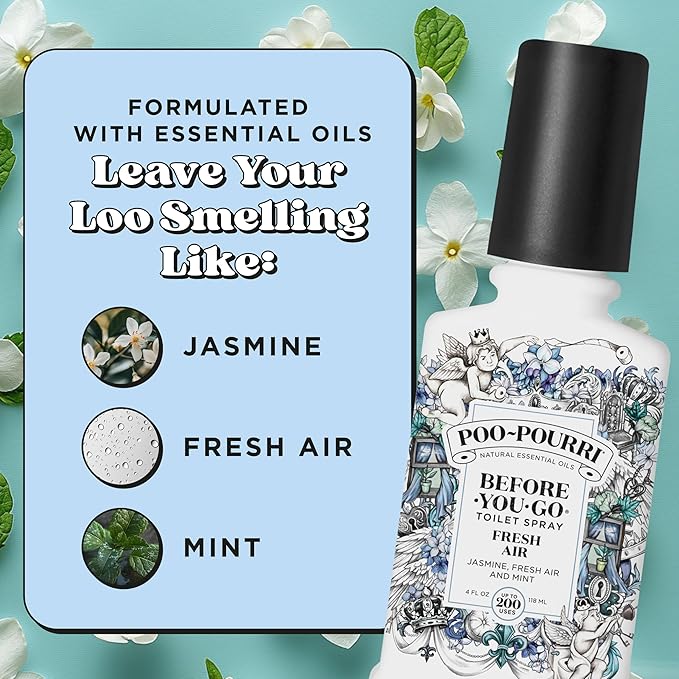 Poo-Pourri Before-You-Go Toilet Spray, Fresh Air, 4 Fl Oz, Bathroom Odor - Image 7
