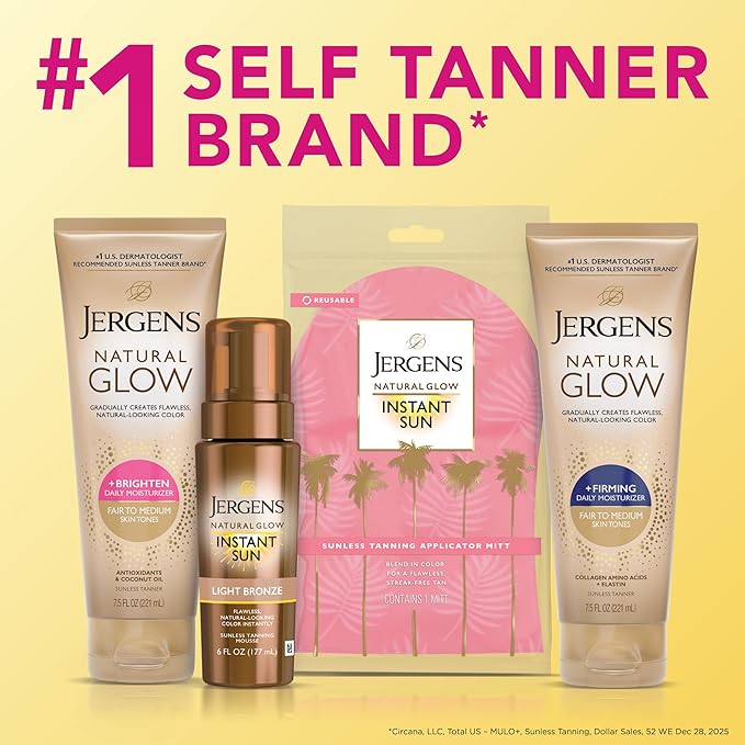 Jergens Natural Glow Self Tanner Body Lotion, Sunless Tanning, Fair to Medium - Image 9