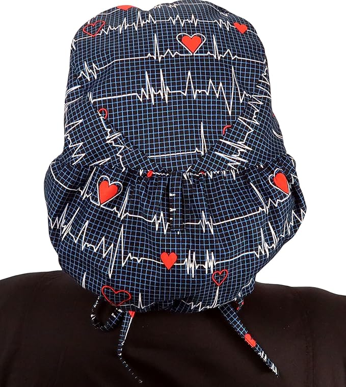 Sparkling EARTH Big Hair Ponytail Classic Surgical Style Scrub Working Cap - Image 5