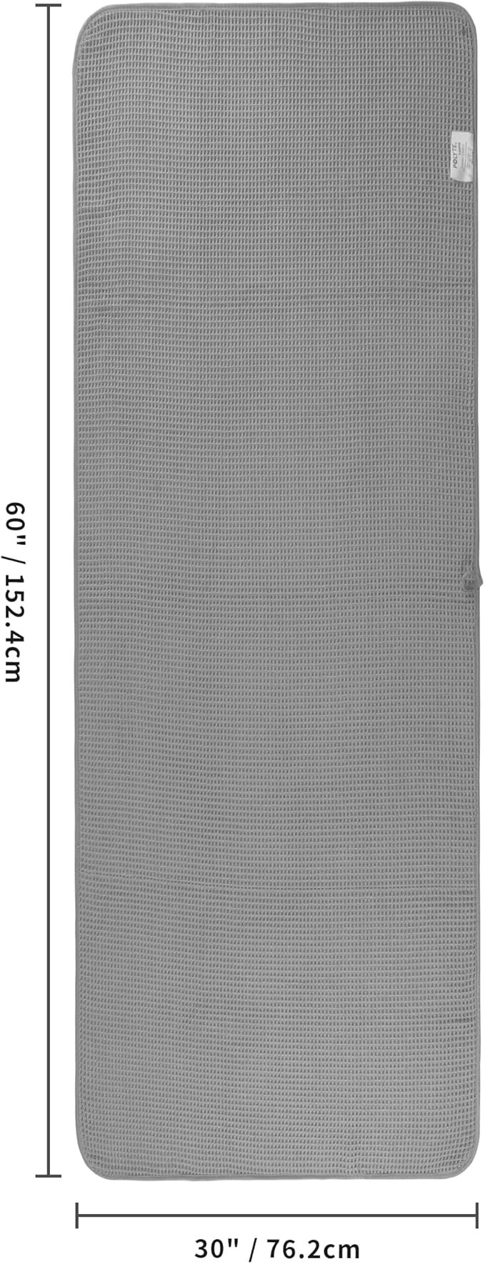 POLYTE 430 GSM Microfiber Oversize Quick Dry Lint Free Bath Towel, 60 x 30 in - Image 2