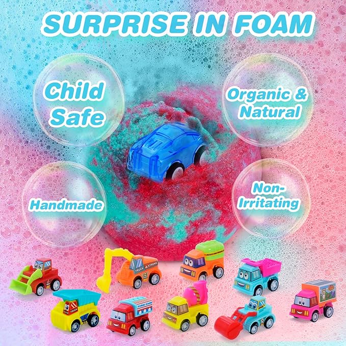 Bath Bombs for Kids with Surprise Toys Inside, 6 Pack Bath Bombs Gift Set with - Image 2
