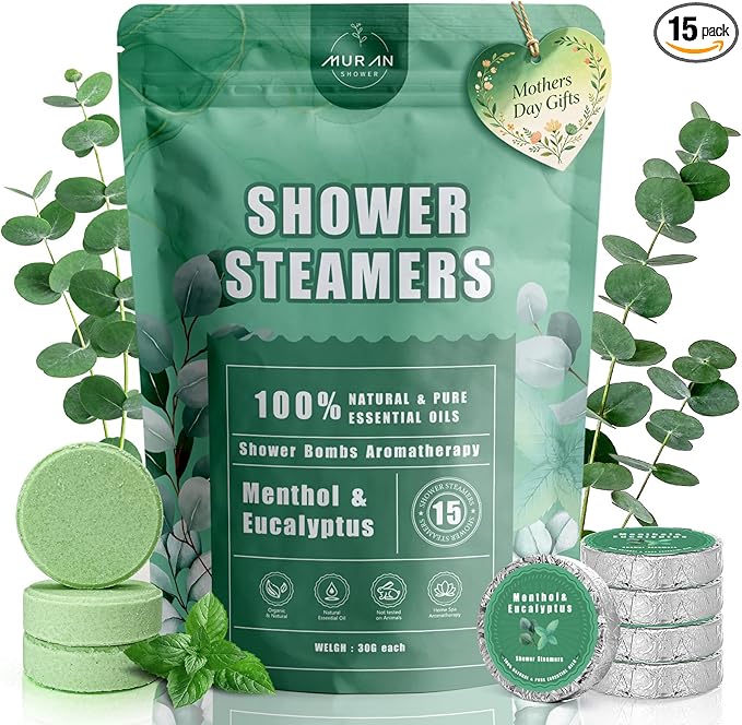 Shower Steamers Aromatherapy 15-Pack Shower Bombs Gifts by MURAN+SHOWER