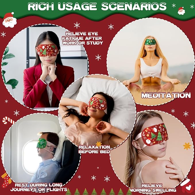 Bonuci 60 Pcs Christmas Steam Eye Masks Bulk - Image 5