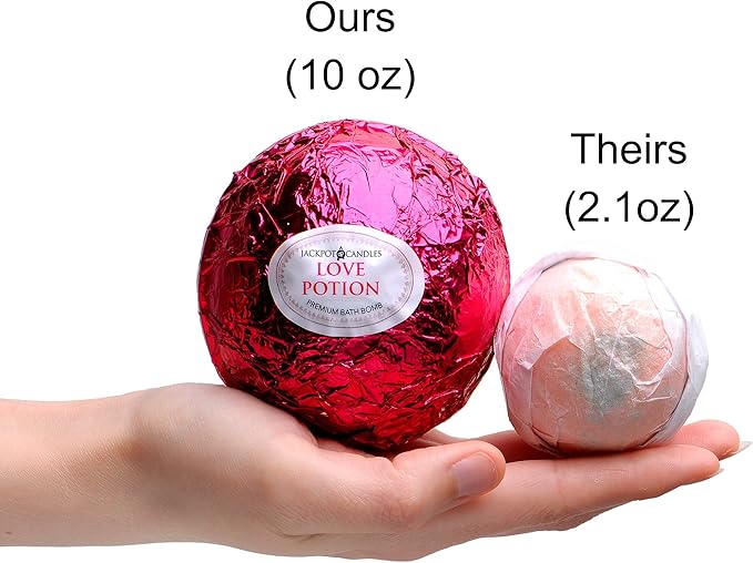 Love Potion Bath Bomb with Necklace Created with Crystal Extra Large 10 oz. - Image 2
