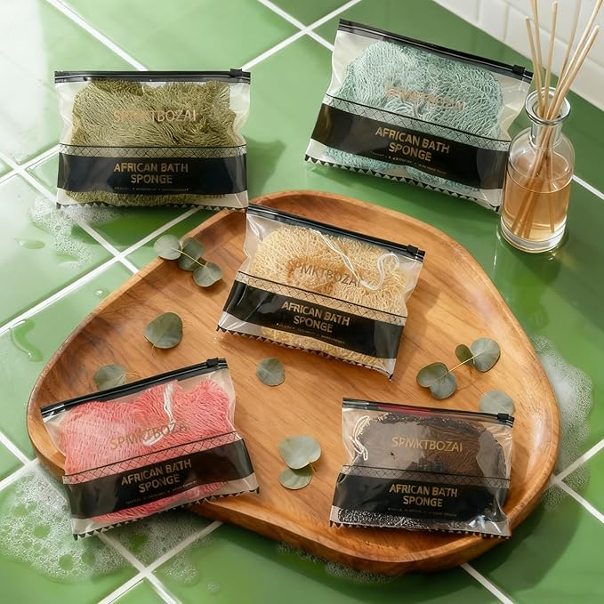SPMKTBOZAI African Net Sponge Authentic, Loofah Exfoliating Body Scrubber Bath - Image 5