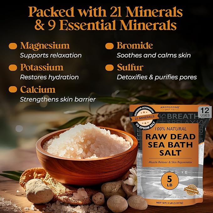 Aromasong Raw Dead Sea Bath Salt - Image 6