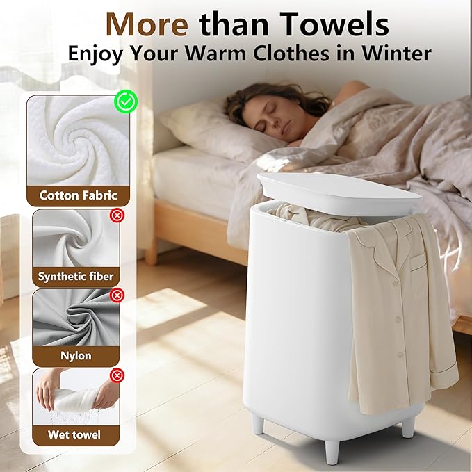 22L Towel Warmer for Bathroom – Fast Heating Blanket Warmer, Fits Two 40" x 70" - Image 7