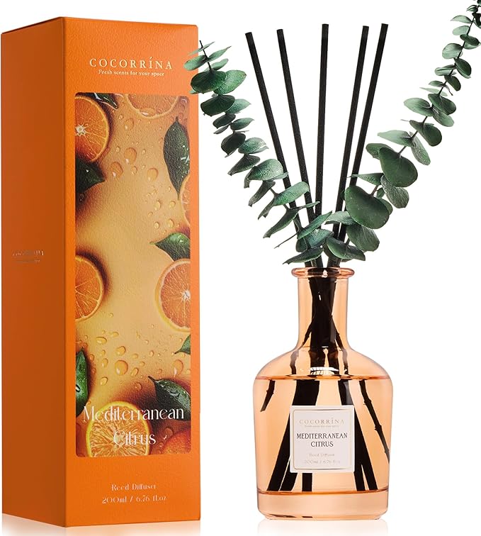 COCORRÍNA Mediterranean Citrus Reed Diffuser – 6.76 oz Essential Oil by COCORR%C3%8DNA