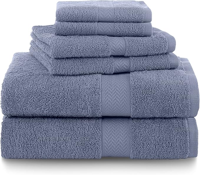 Martex 6-Piece 100% Ringspun Cotton Towel Set | Quick Dry | Super Absorbent & by Martex