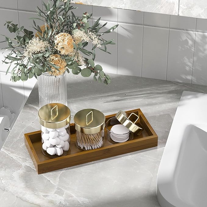 ZHWS Bathroom Vanity Tray for Toilet Tank, Decorative Tray, Kitchen Tray - Image 2