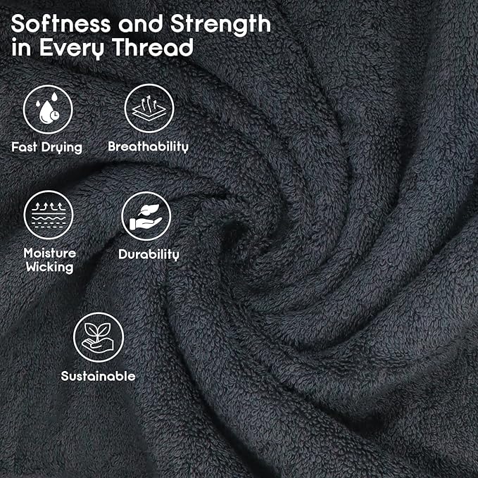 Ariv Premium Bath Towels Pack of 4, 100% Cotton, Super Soft, Highly Absorbent - Image 6