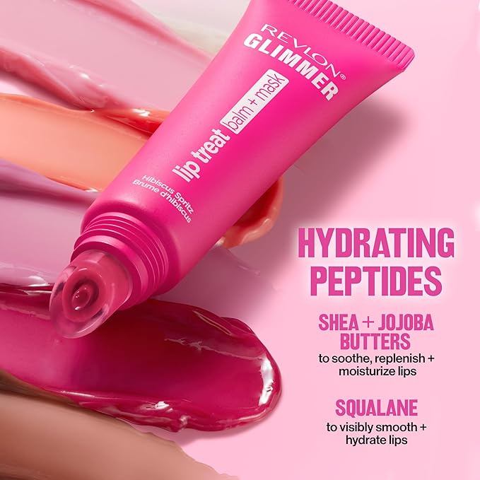 Revlon Glimmer Lip Treat Balm + Mask, Overnight Peptide Lip Treatment, 002 - Image 9