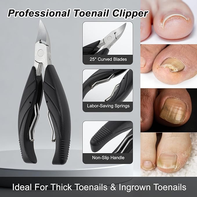 VOCOSTE Toenail Care Kit 13-Piece Ingrown Toenail Tools, Professional Grooming - Image 2