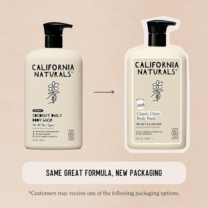 California Naturals Classic Clean Body Wash 2-Pack, Daily Cleansing Body Wash - Image 3