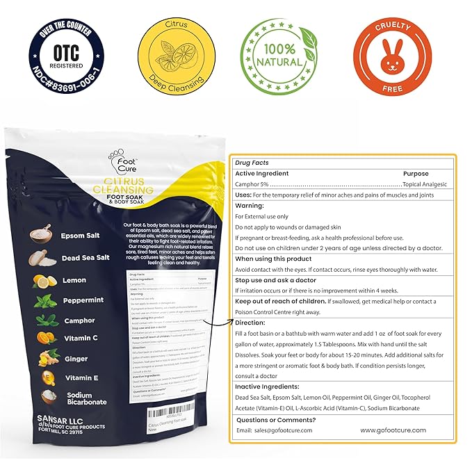 FOOT CURE Tea Tree & Citrus Foot Soak - Image 2