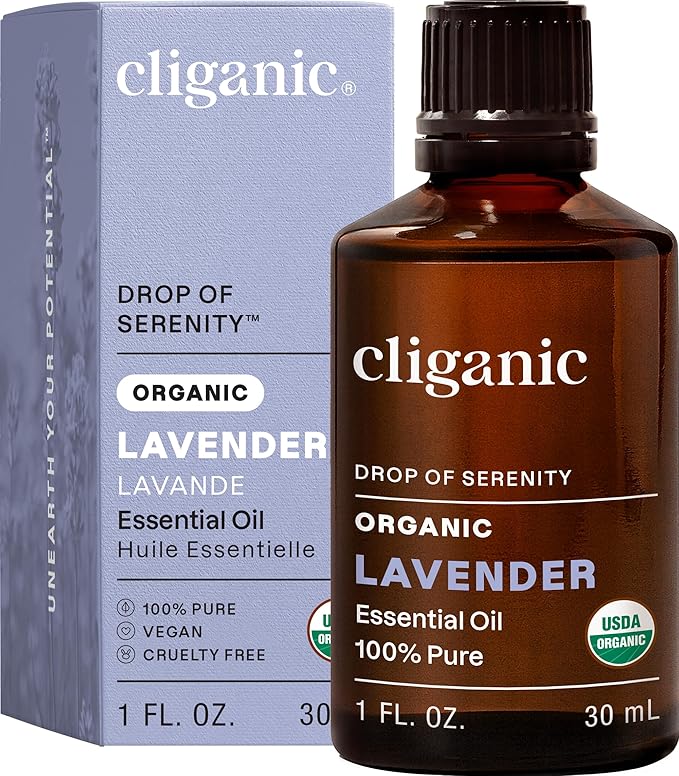 Cliganic Organic Lavender Essential Oil, 1oz by Cliganic