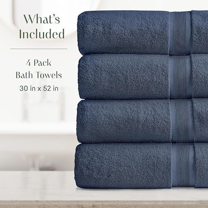 Springtree Home Luxury Viscose from Bamboo Bath Towel Set of 4 | 35% Viscose - Image 2