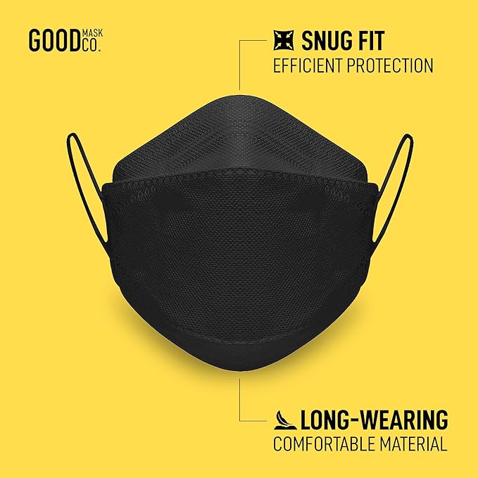 Good Mask Co. Good Comfort KN95 Face Mask, Disposable KN95 Face Mask, Filter - Image 2
