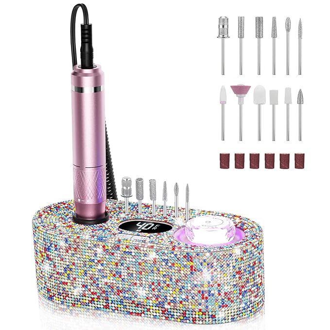 JOSGLOI Electric Nail Drill Professional: Shiny 40000RPM Electric Nail File Kit by JOSGLOI